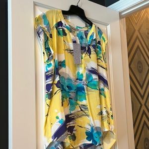 Yellow and blue blouse Daniel rainn size L